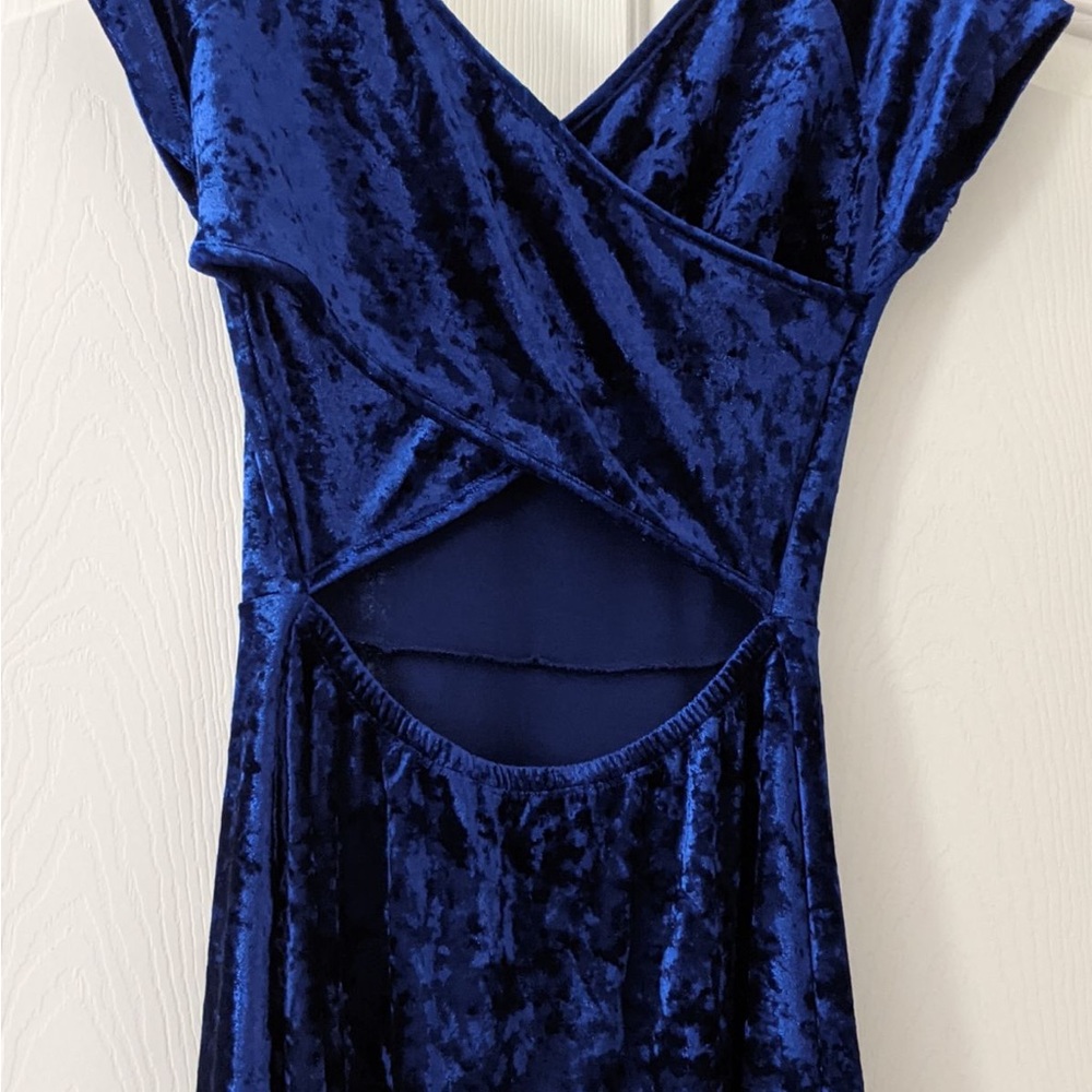 Velvet blue dress